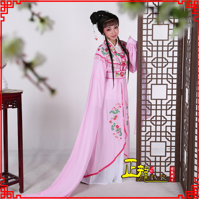 肥乡花旦黄梅戏服古装戏服水袖戏剧假云肩长披